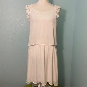 Vivid White Dress, Backless with Lace Straps